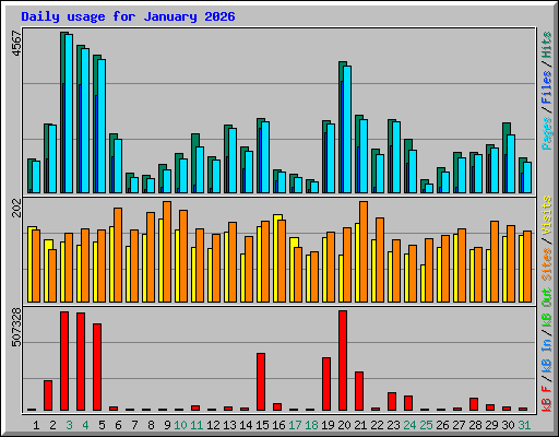 Daily usage for January 2026