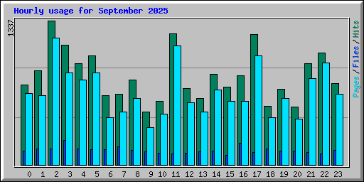 Hourly usage for September 2025